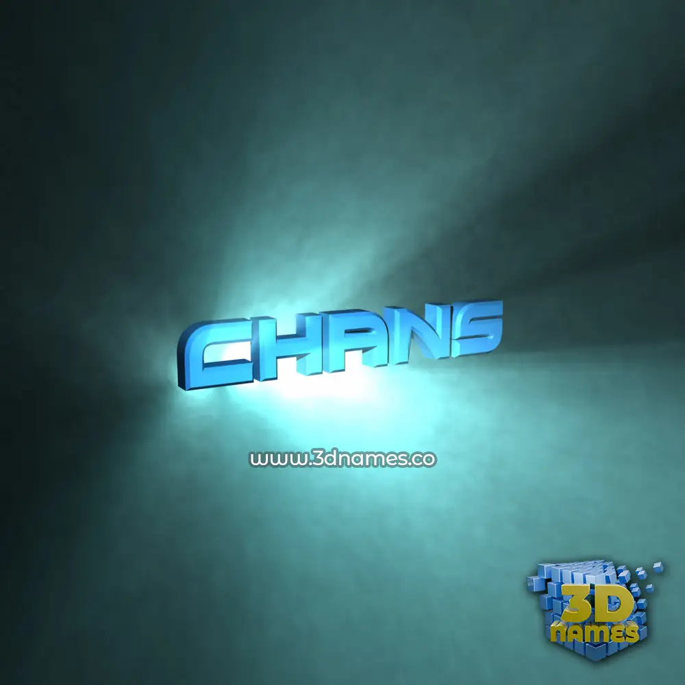chans in Light Shine style - 3D name wallpaper