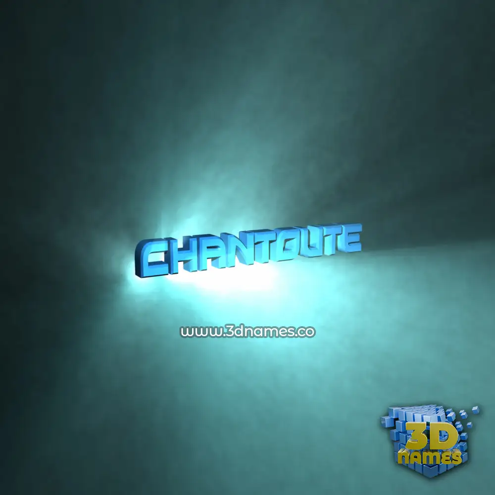 chantoute in Light Shine style - 3D name wallpaper