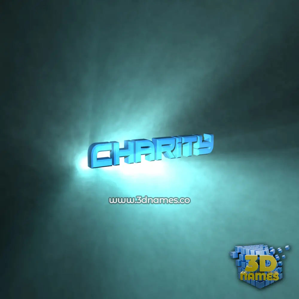 charity in Light Shine style - 3D name wallpaper