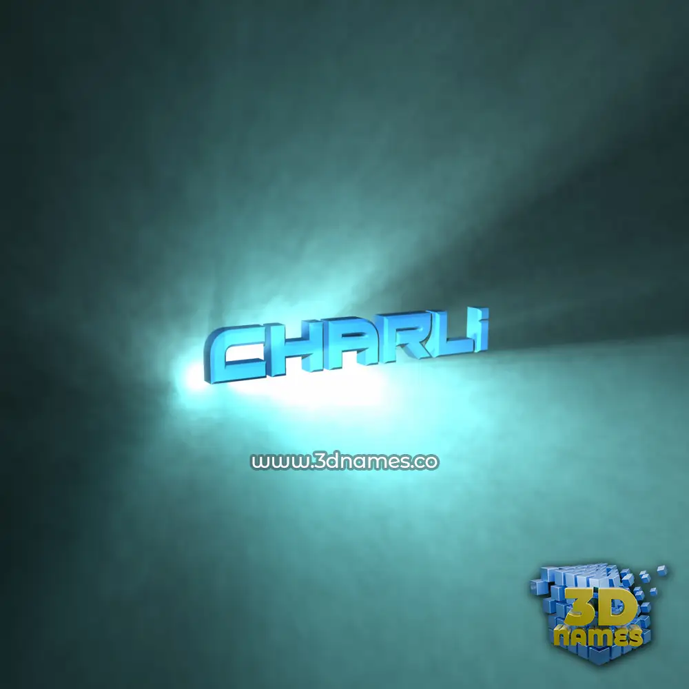 charli in Light Shine style - 3D name wallpaper