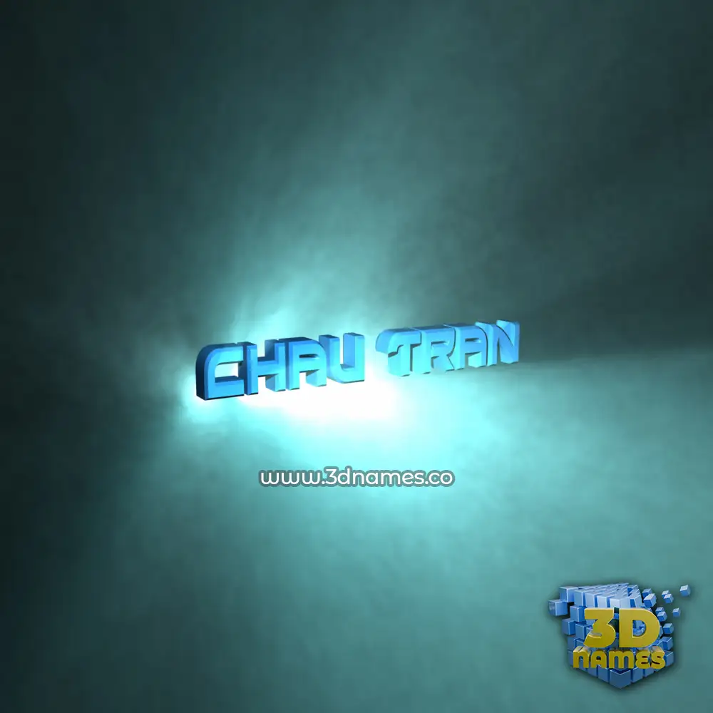 chau tran in Light Shine style - 3D name wallpaper