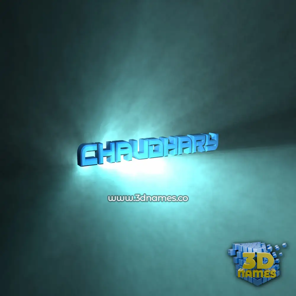 chaudhary in Light Shine style - 3D name wallpaper