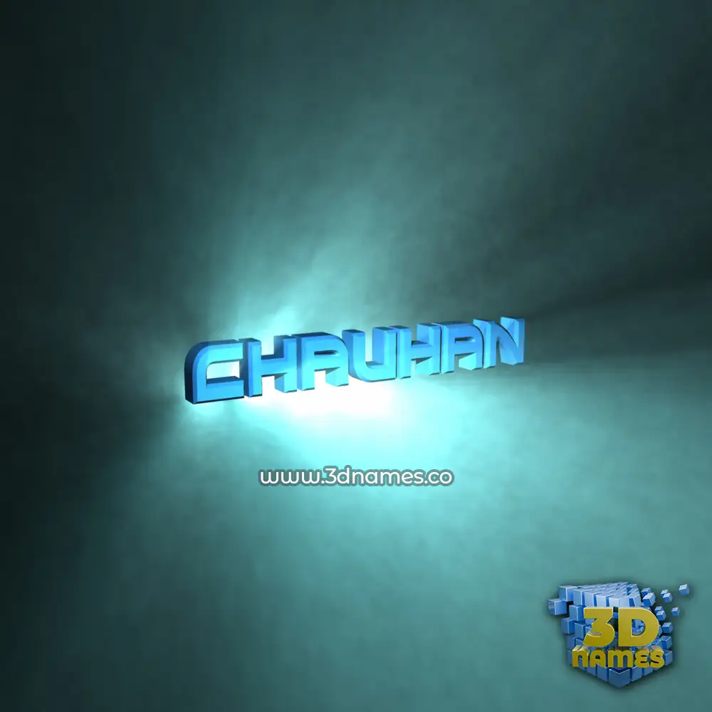 chauhan in Light Shine style - 3D name wallpaper