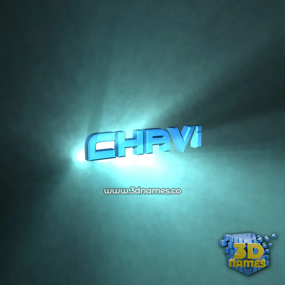 chavi in Light Shine style - 3D name wallpaper