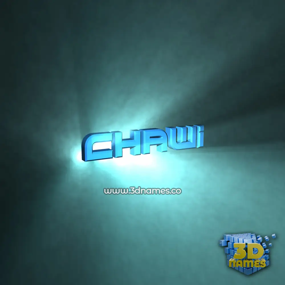 chawi in Light Shine style - 3D name wallpaper