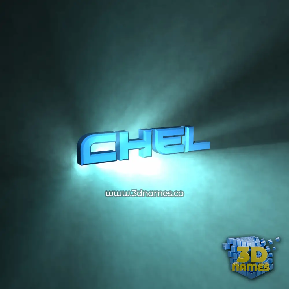 chel in Light Shine style - 3D name wallpaper