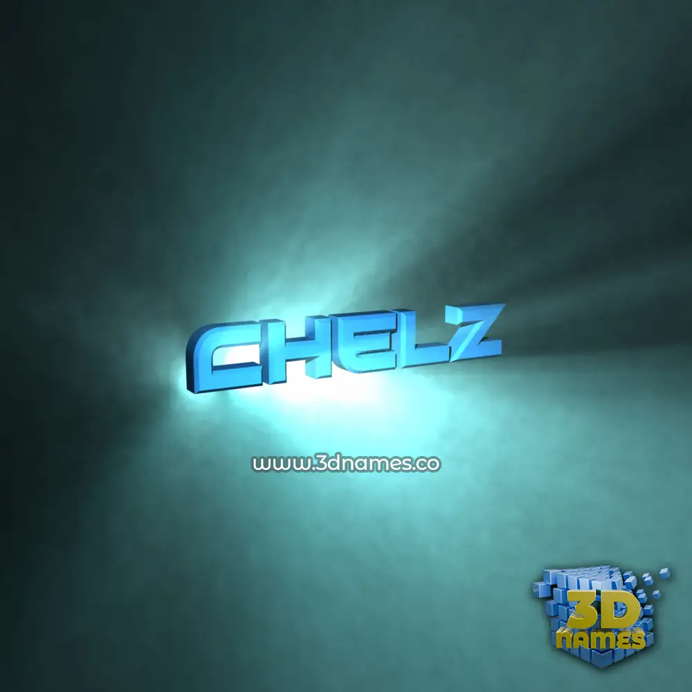 chelz in Light Shine style - 3D name wallpaper