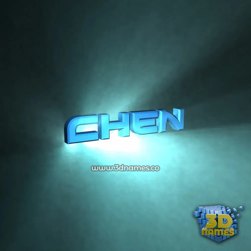 chen in Light Shine style - 3D name wallpaper