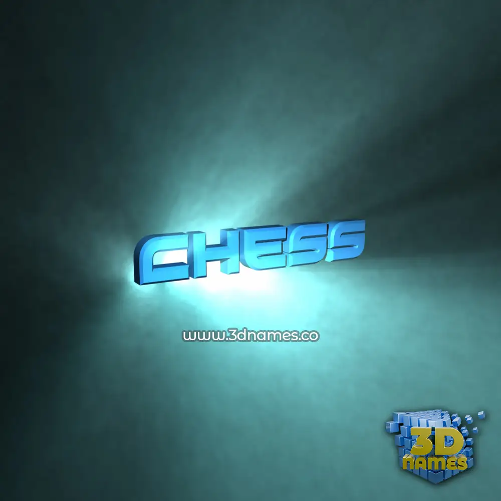 chess in Light Shine style - 3D name wallpaper