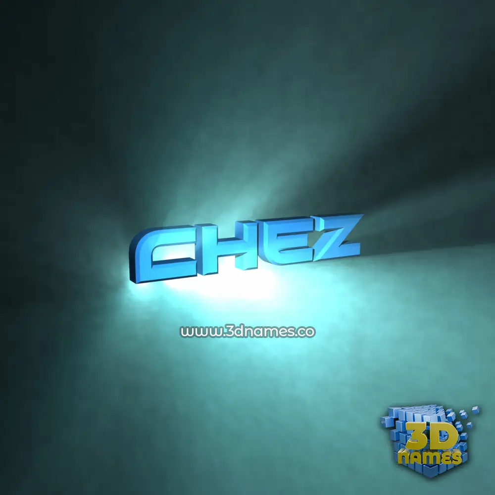 chez in Light Shine style - 3D name wallpaper