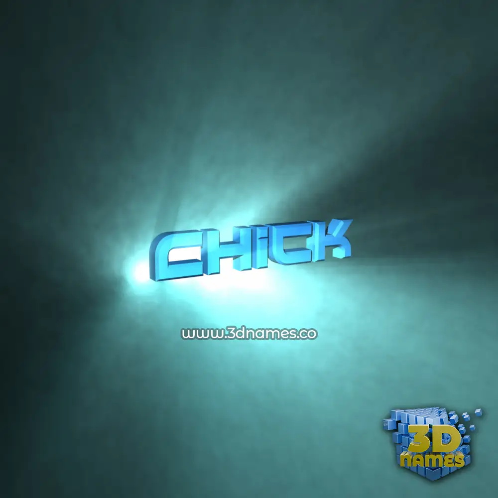 chick in Light Shine style - 3D name wallpaper