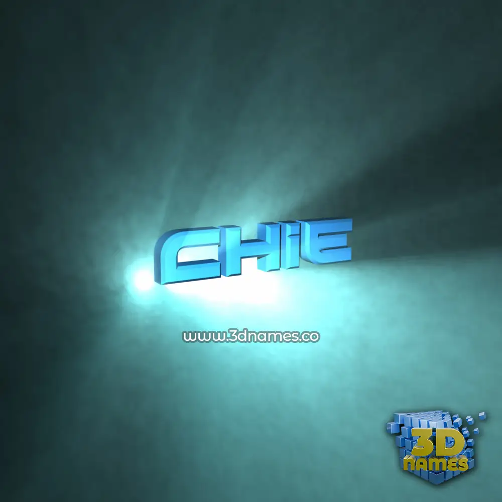 chie in Light Shine style - 3D name wallpaper