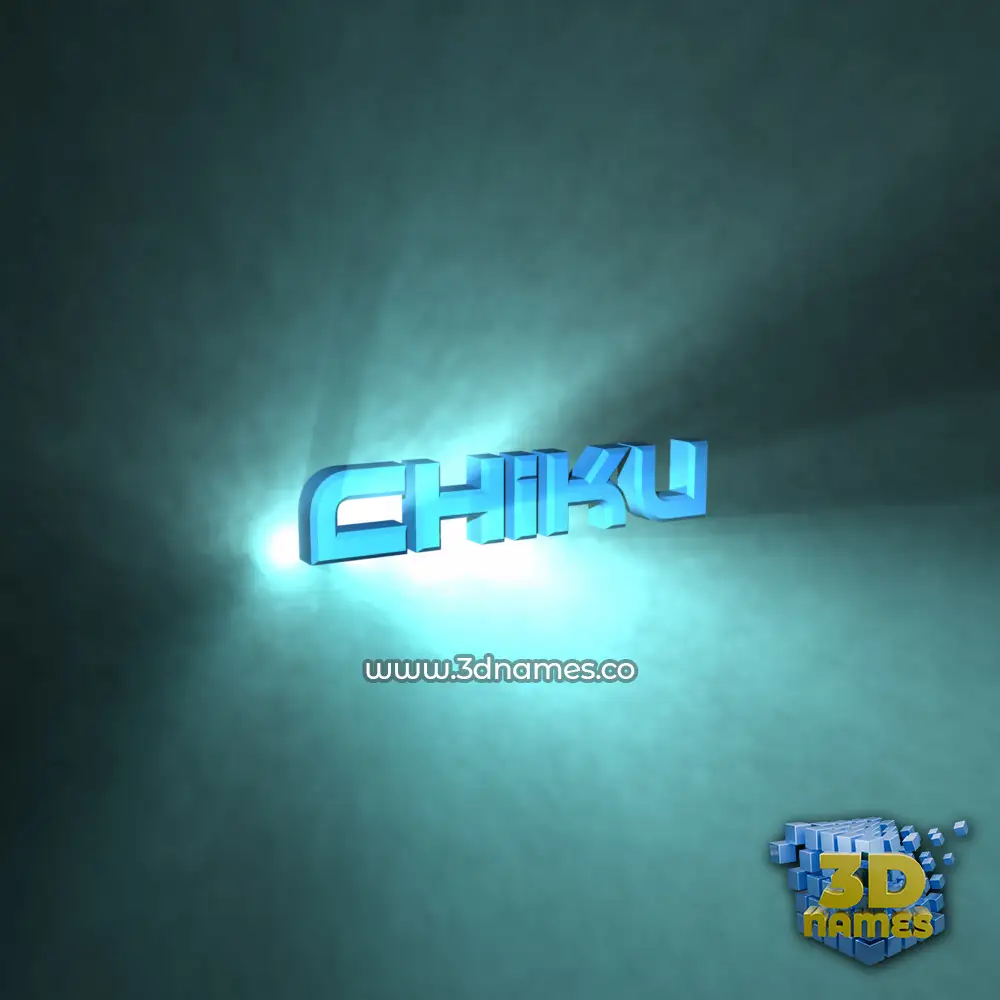 chiku in Light Shine style - 3D name wallpaper