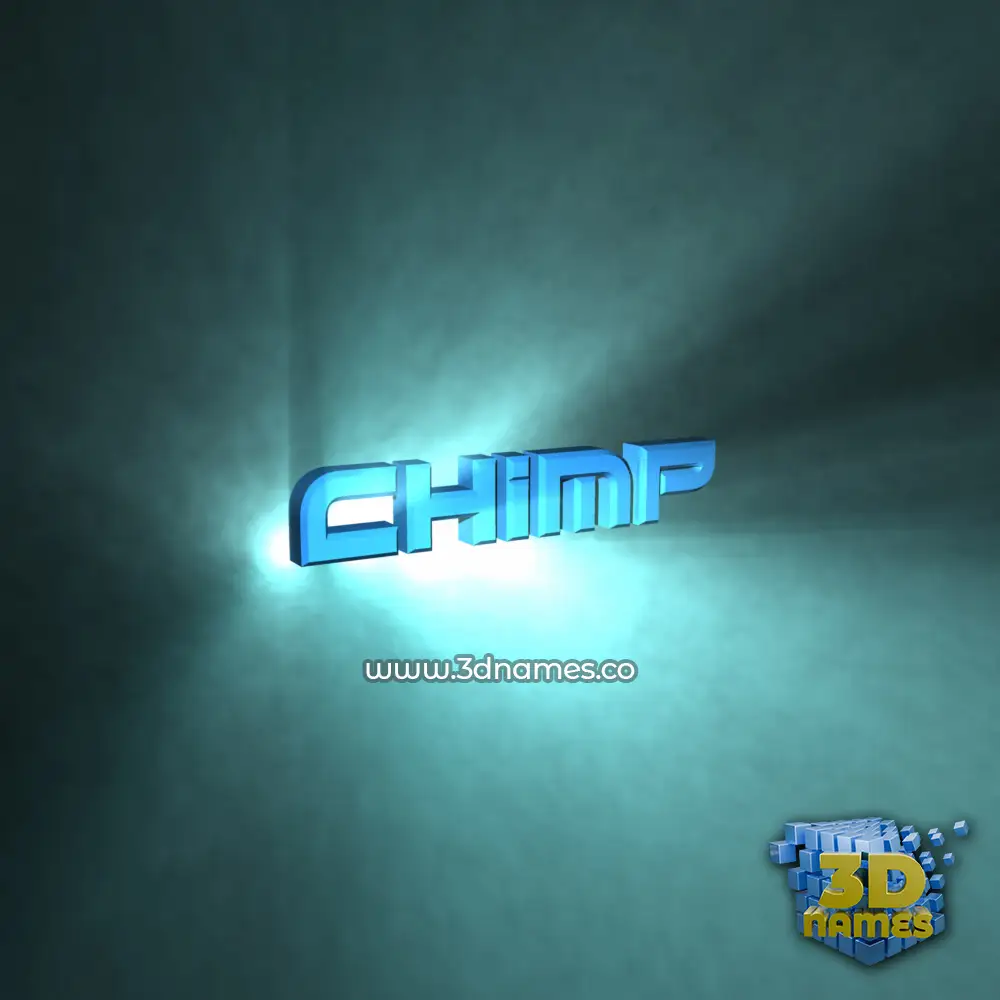chimp in Light Shine style - 3D name wallpaper