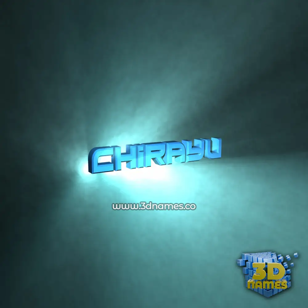 chirayu in Light Shine style - 3D name wallpaper