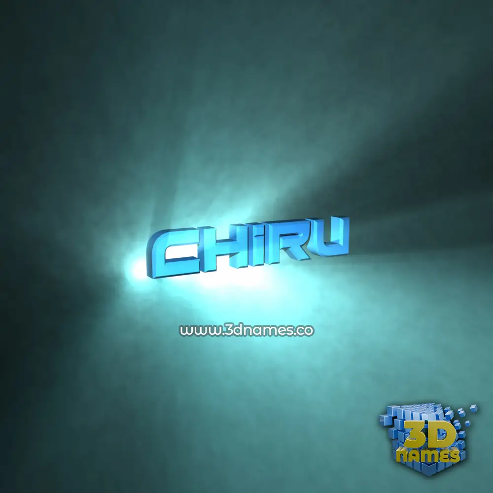chiru in Light Shine style - 3D name wallpaper