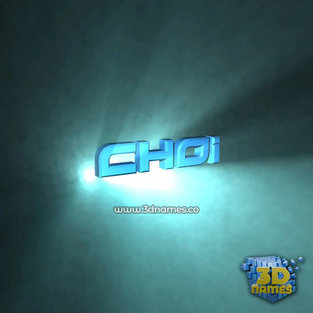 choi in Light Shine style - 3D name wallpaper