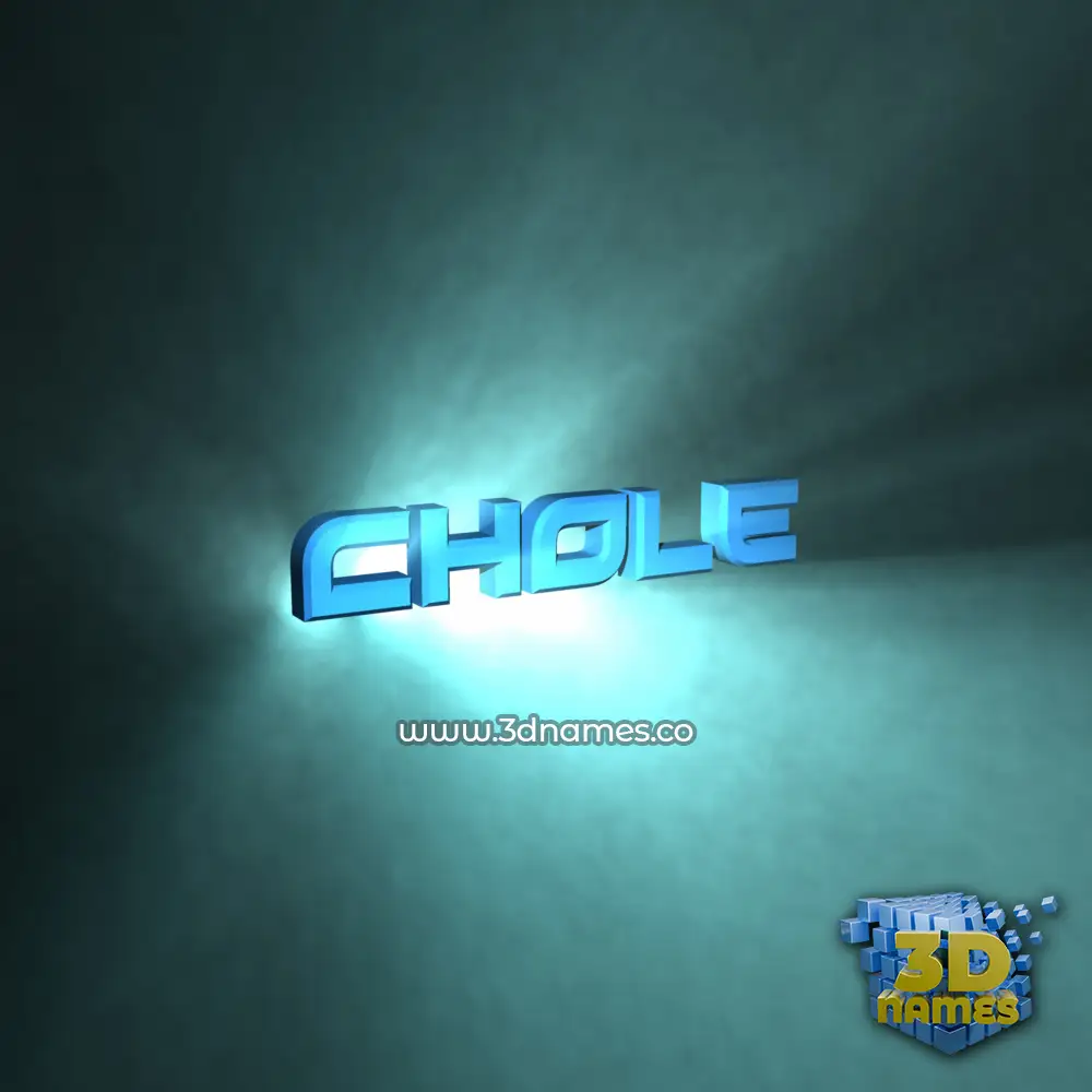 chole in Light Shine style - 3D name wallpaper