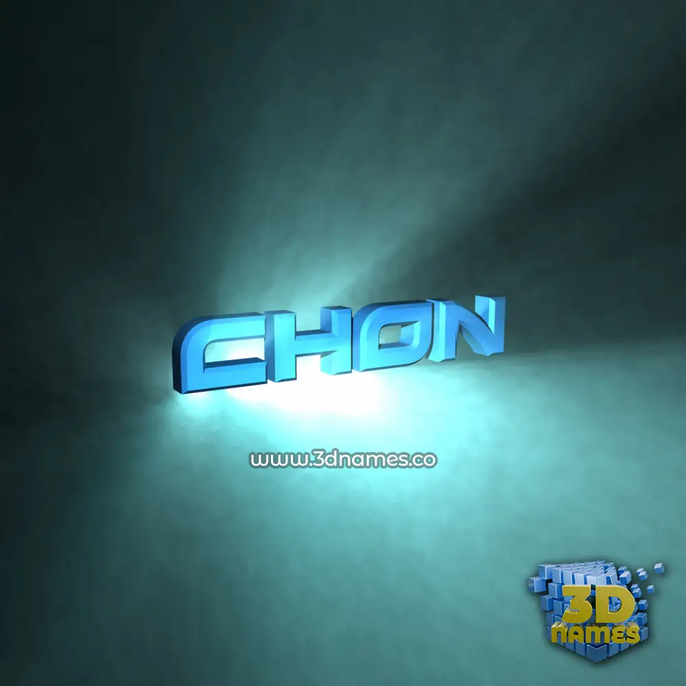 chon in Light Shine style - 3D name wallpaper
