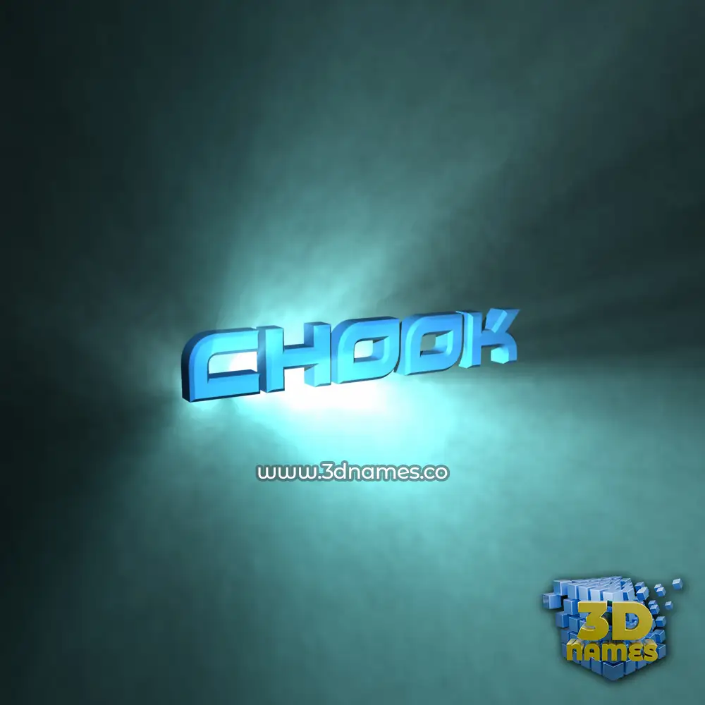 chook in Light Shine style - 3D name wallpaper
