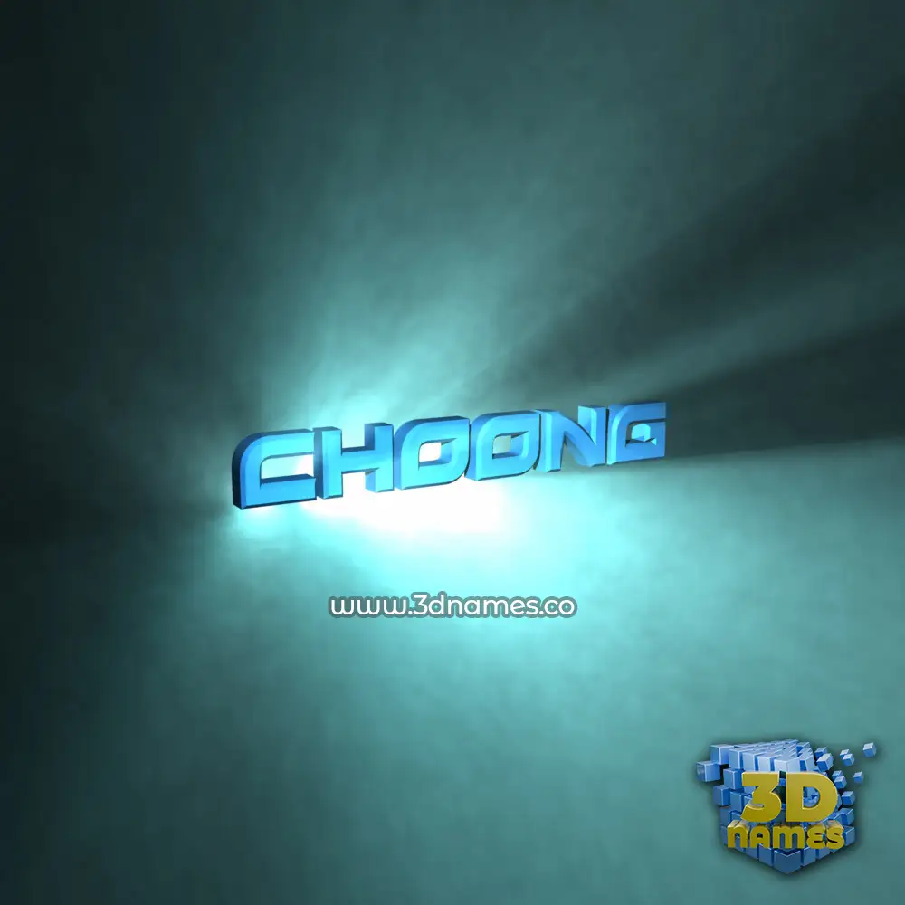 choong in Light Shine style - 3D name wallpaper
