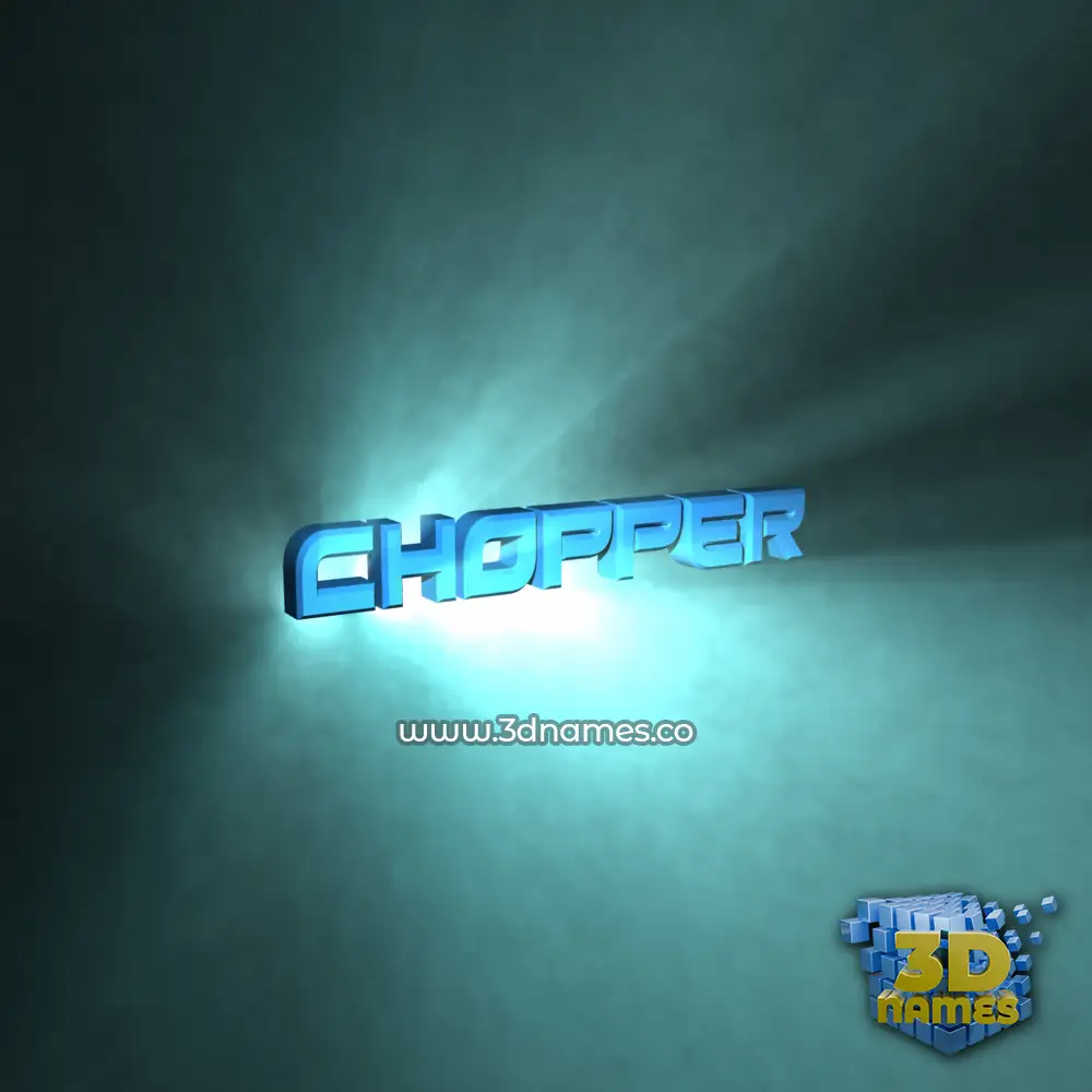 chopper in Light Shine style - 3D name wallpaper