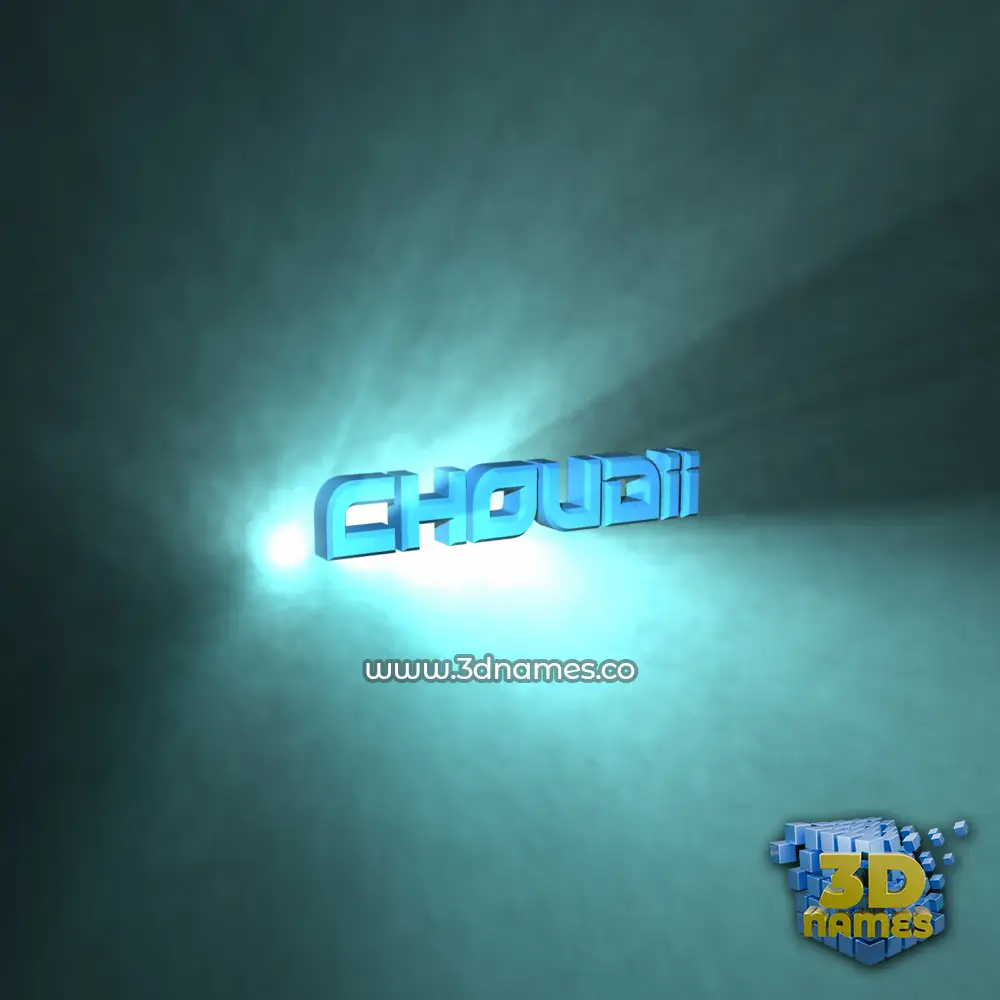 choudii in Light Shine style - 3D name wallpaper