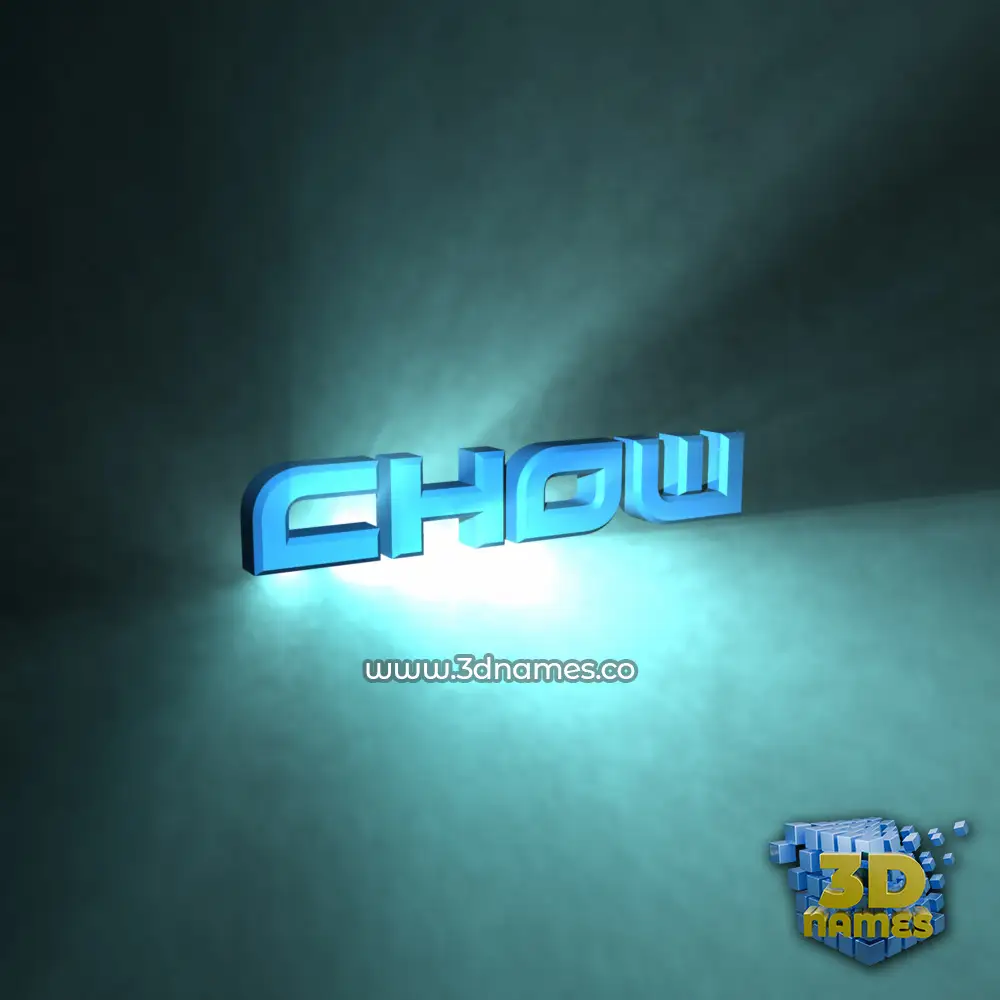 chow in Light Shine style - 3D name wallpaper