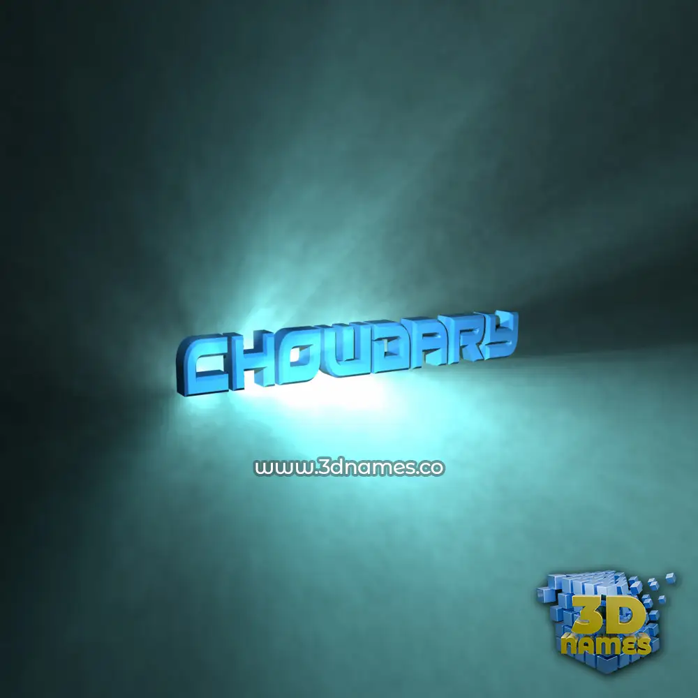 chowdary in Light Shine style - 3D name wallpaper