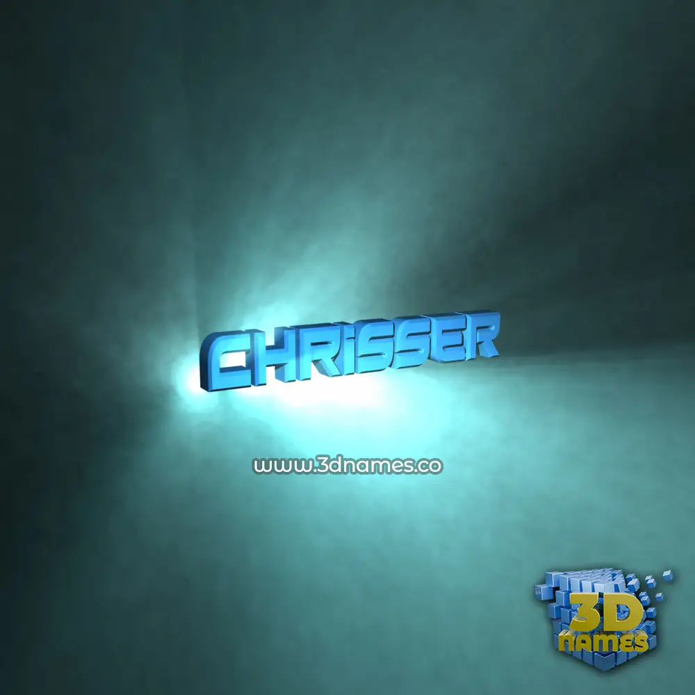chrisser in Light Shine style - 3D name wallpaper