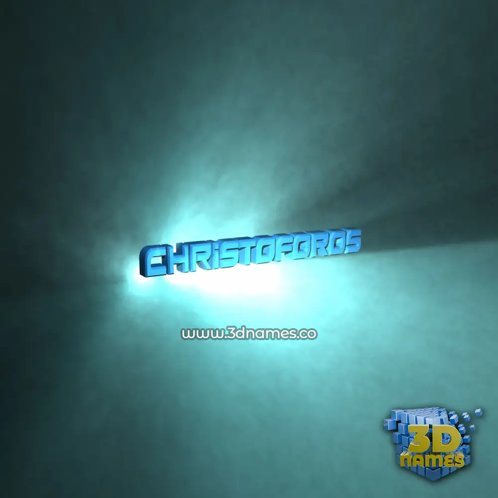 christoforos in Light Shine style - 3D name wallpaper