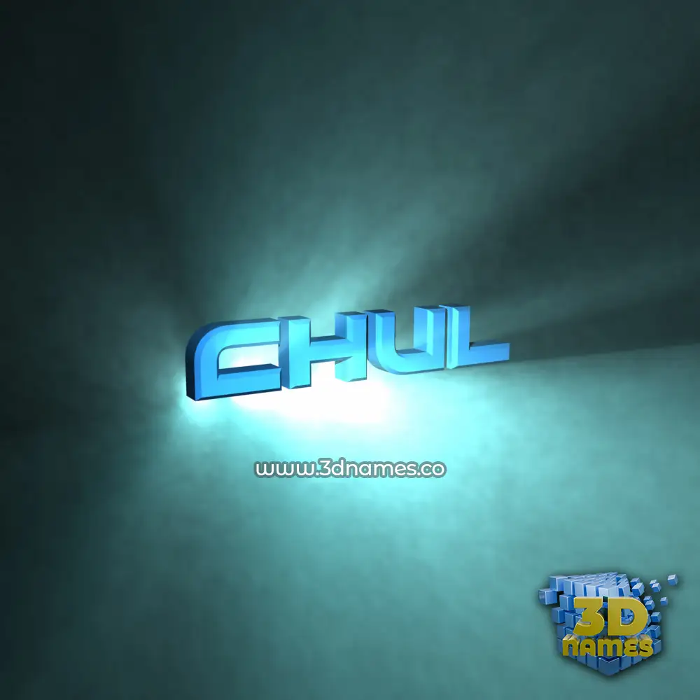 chul in Light Shine style - 3D name wallpaper