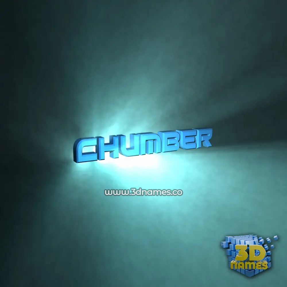 chumber in Light Shine style - 3D name wallpaper