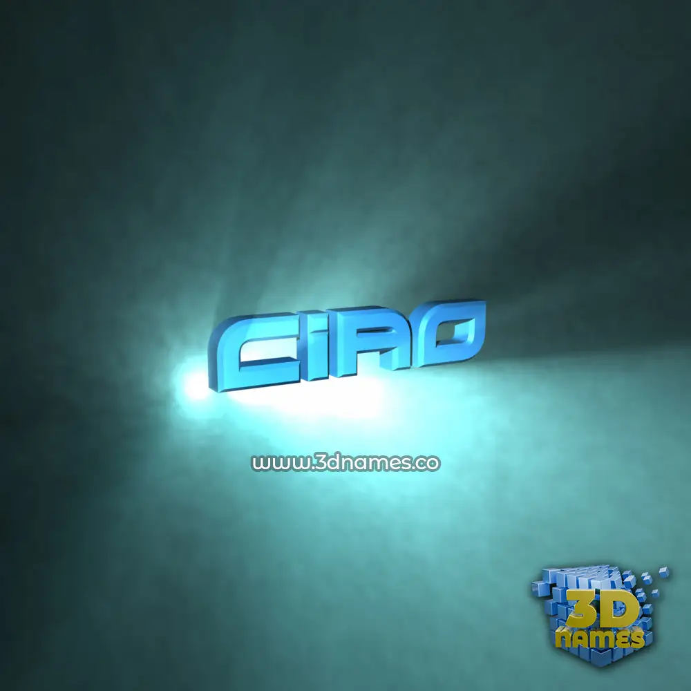 ciao in Light Shine style - 3D name wallpaper