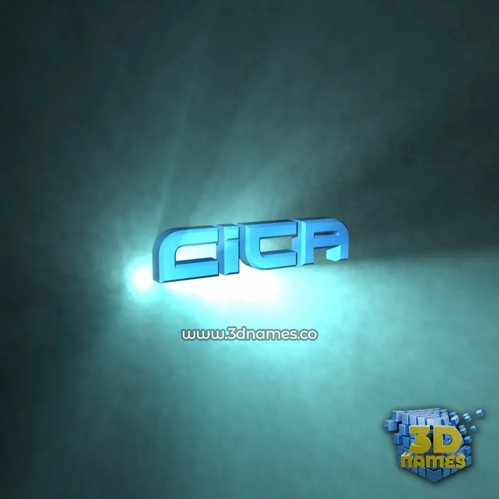 cica in Light Shine style - 3D name wallpaper