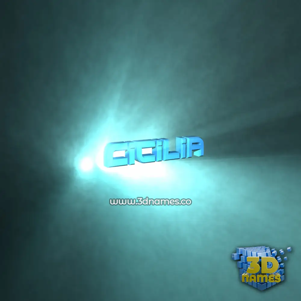 cicilia in Light Shine style - 3D name wallpaper