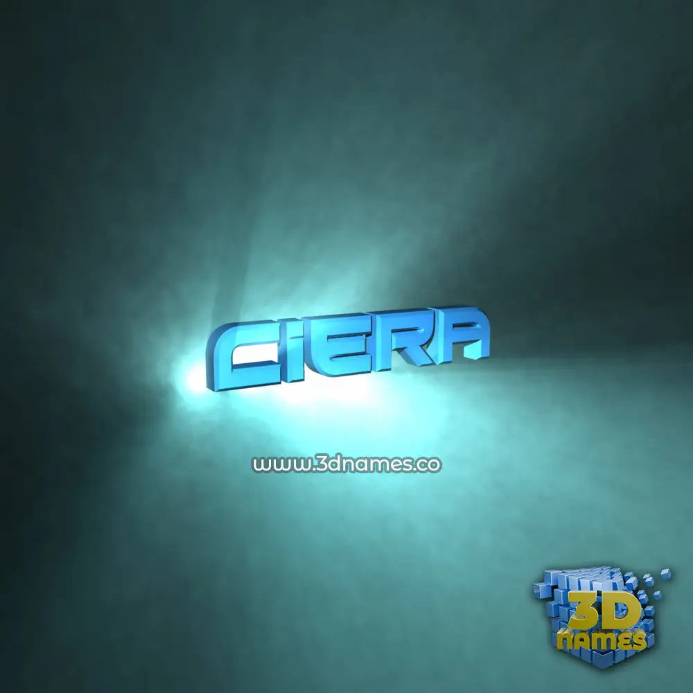ciera in Light Shine style - 3D name wallpaper