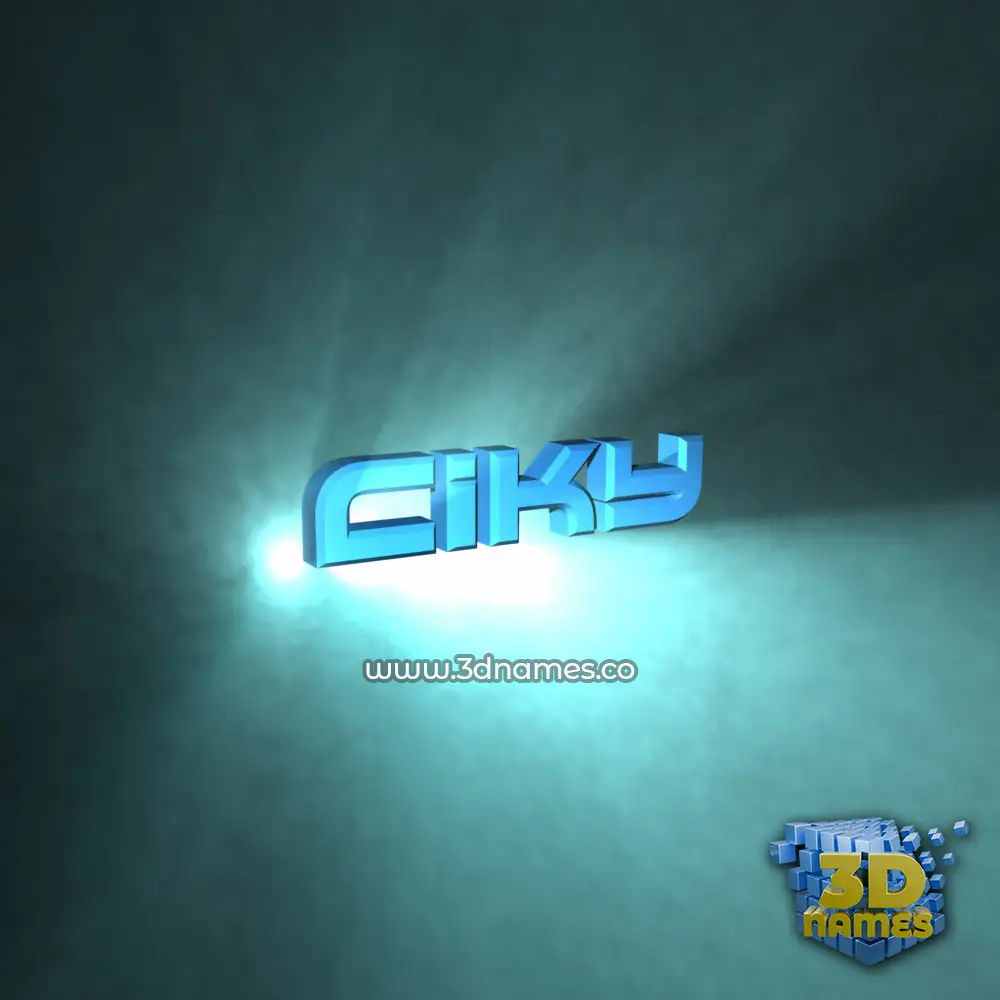 ciky in Light Shine style - 3D name wallpaper