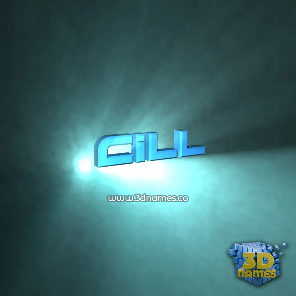 cill in Light Shine style - 3D name wallpaper