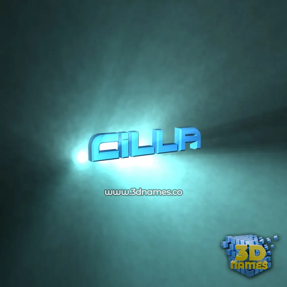 cilla in Light Shine style - 3D name wallpaper