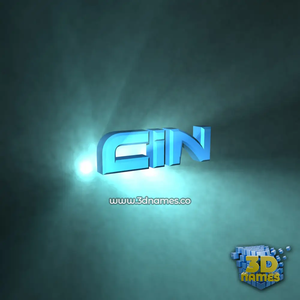 cin in Light Shine style - 3D name wallpaper