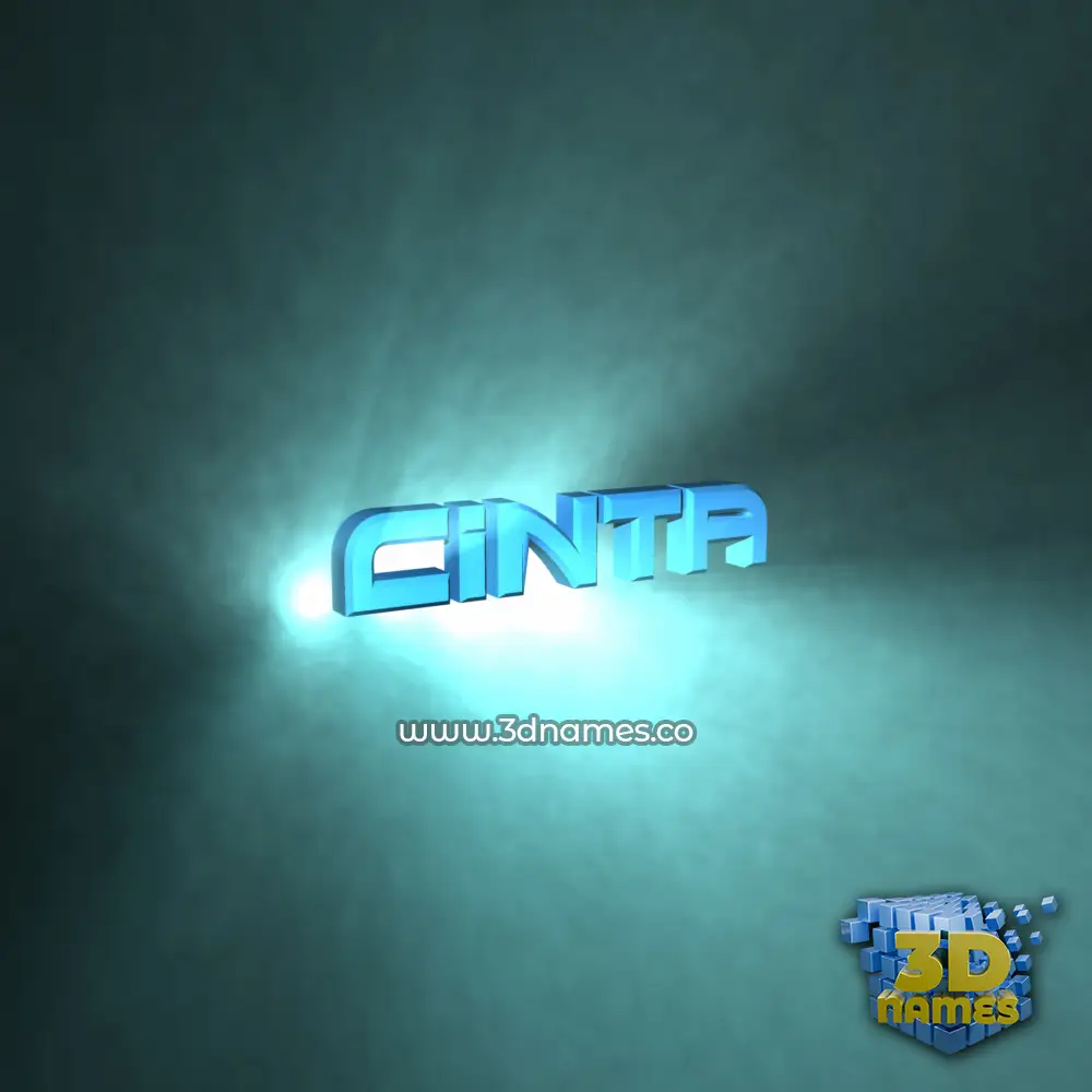 cinta in Light Shine style - 3D name wallpaper