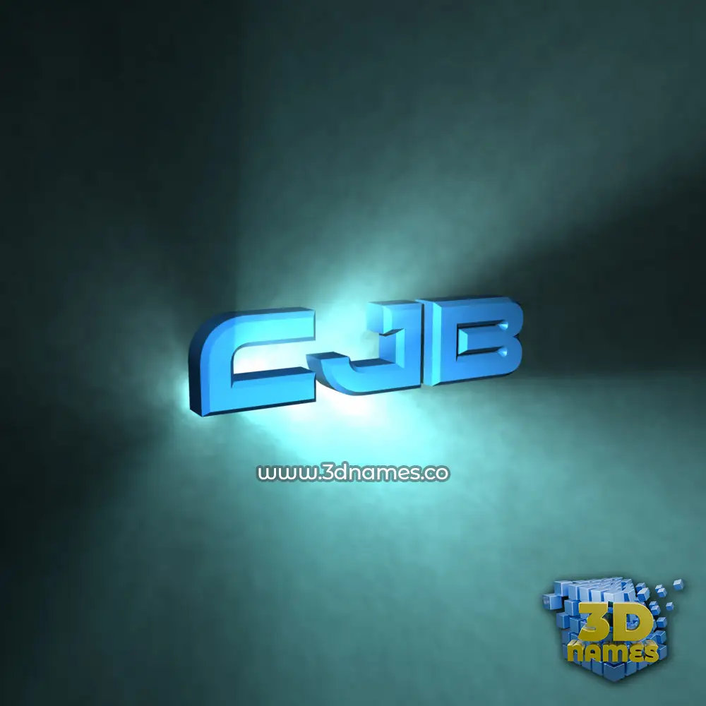 cjb in Light Shine style - 3D name wallpaper