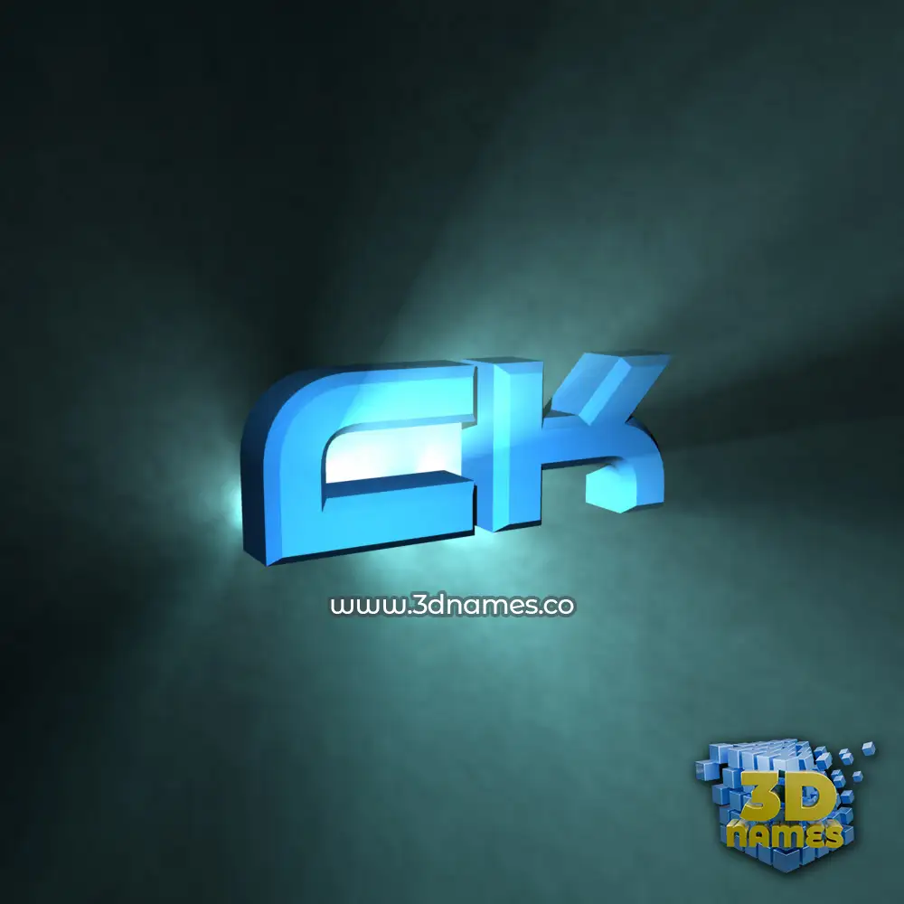 ck in Light Shine style - 3D name wallpaper