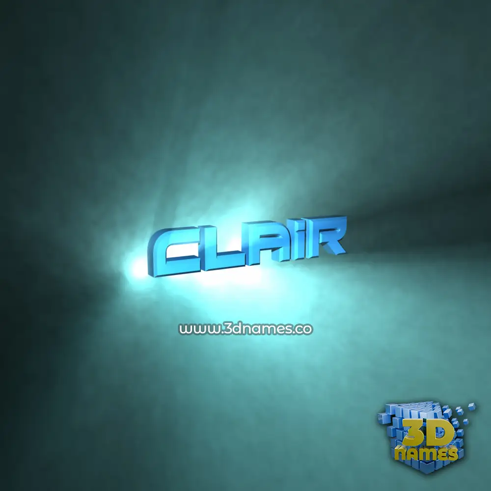clair in Light Shine style - 3D name wallpaper