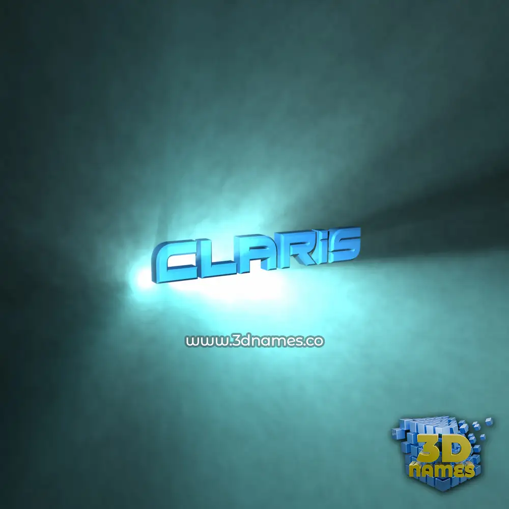 claris in Light Shine style - 3D name wallpaper