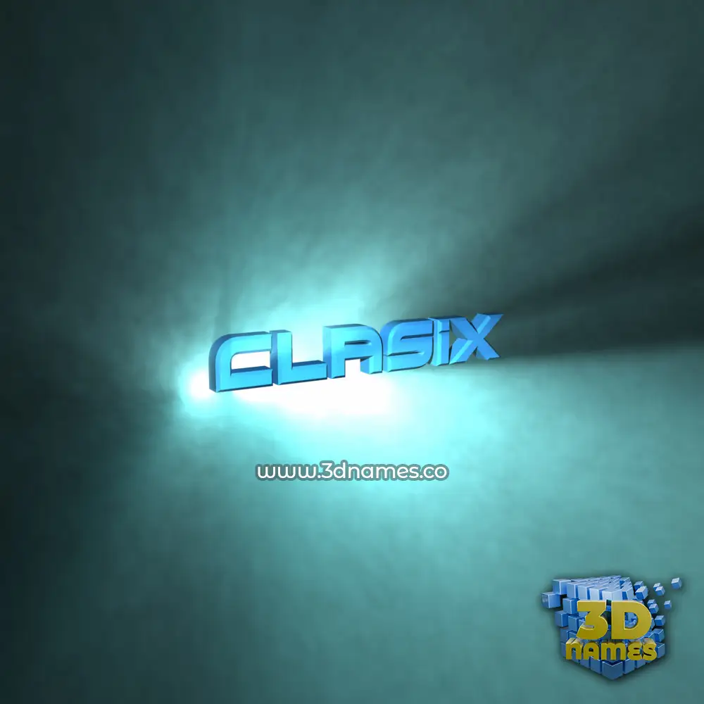 clasix in Light Shine style - 3D name wallpaper
