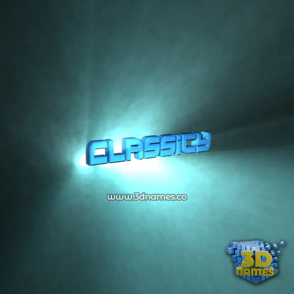 classicy in Light Shine style - 3D name wallpaper