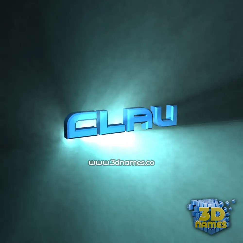 clau in Light Shine style - 3D name wallpaper