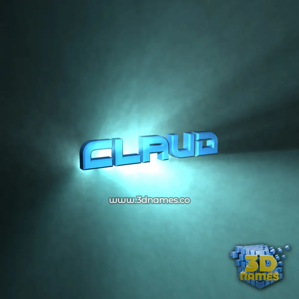 claud in Light Shine style - 3D name wallpaper